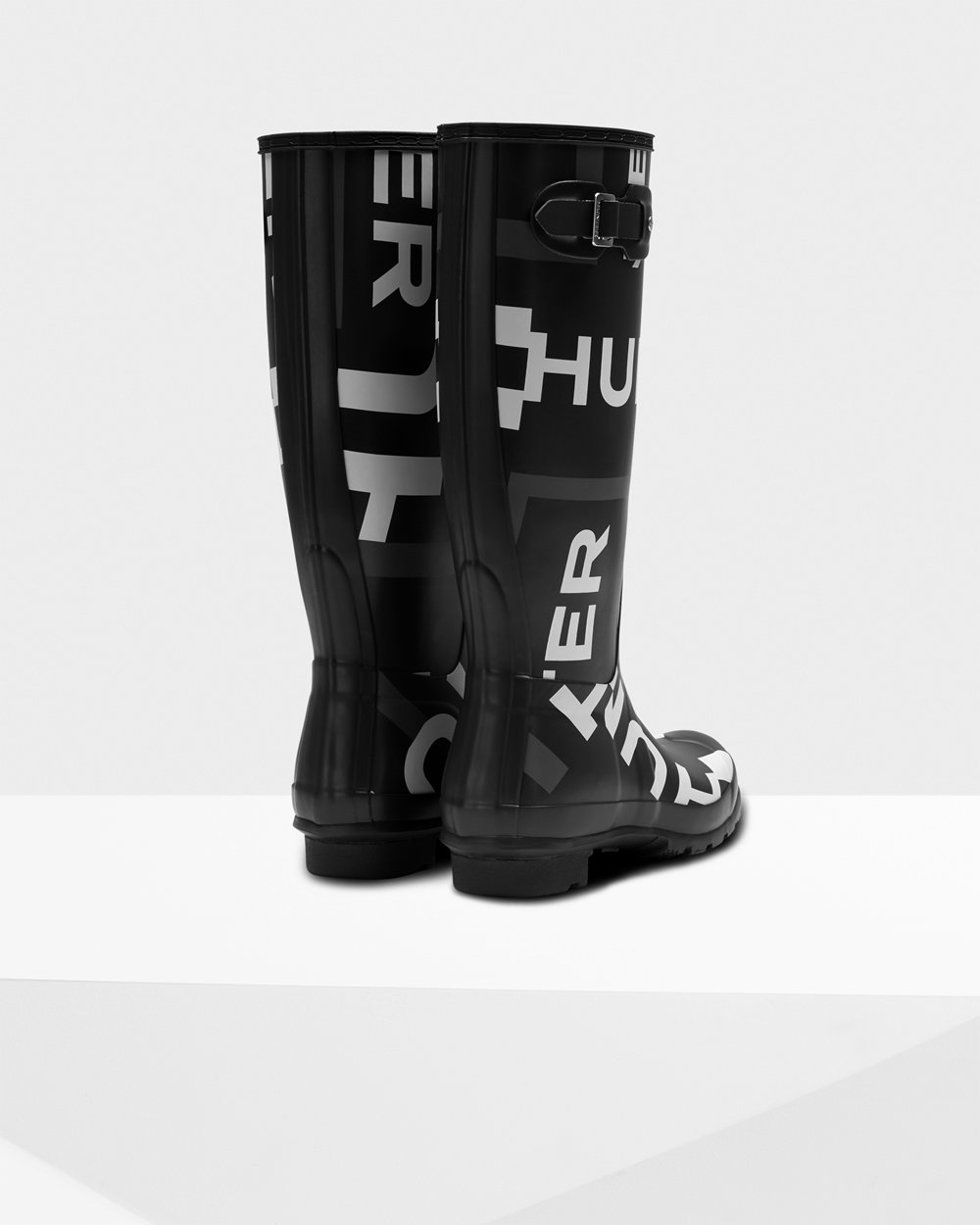Galochas Altas Hunter Feminina Pretas - Original Exploded Logo - 78PXSENOK